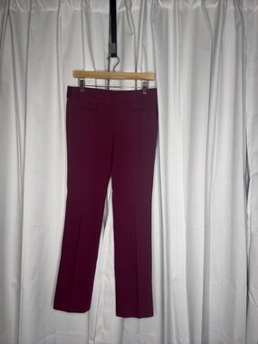 Ann Taylor Straight-Leg Pants in Wine